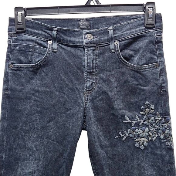 Citizens Of Humanity Elsa mid-rise Slim Fit crup Embroidered In Underground 27 - Picture 3 of 11